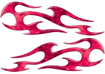Pink Inferno Tribal Motorcycle Side Cover, Tank or Helmet Custom Digitally Airbrushed Flames