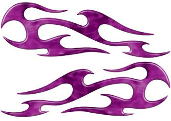 Purple Inferno Tribal Motorcycle Side Cover, Tank or Helmet Custom Digitally Airbrushed Flames