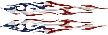 American Flag Thin Tribal Accent Flames