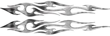 Grey Inferno Thin Tribal Accent Flames