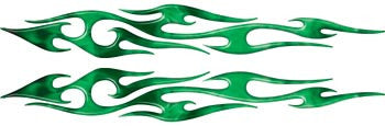 Green Inferno Thin Tribal Accent Flames