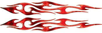Red Inferno Thin Tribal Accent Flames