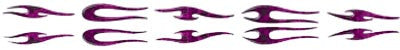 Purple Inferno Tribal Flame Lick Decal Set