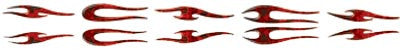 Red Inferno Tribal Flame Lick Decal Set