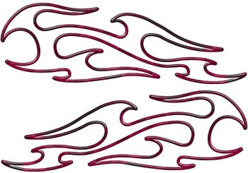 Tribal Pin Stripe Flames Inferno Pink