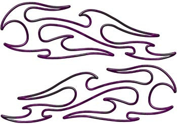 Tribal Pin Stripe Flames Inferno Purple