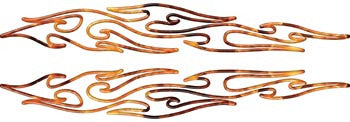 Tribal Pin Stripe Flames Inferno