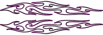 Tribal Pin Stripe Flames Inferno Purple