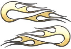 Gold Old School Style Flames