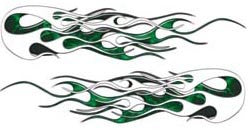 Green Inferno Old School Retro Style Flames