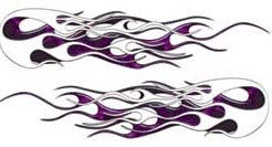 Purple Inferno Old School Retro Style Flames