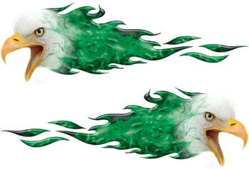 Inferno Bald Eagle Flames Green