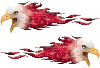 Inferno Bald Eagle Flames Pink