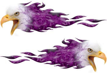 Inferno Bald Eagle Flames Purple