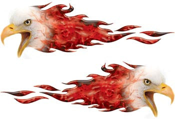Inferno Bald Eagle Flames Red