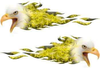 Inferno Bald Eagle Flames Yellow