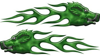 Leroy the Hog Custom Green Flames