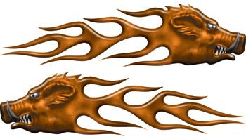 Leroy the Hog Custom Orange Flames