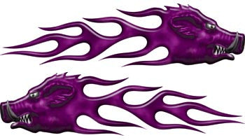 Leroy the Hog Custom Purple Flames