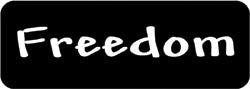 Freedom Biker Helmet Sticker