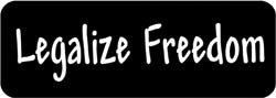 Legalize Freedom Biker Helmet Sticker
