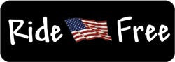 Ride Free Biker Helmet Sticker