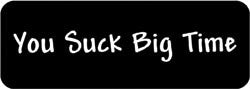 You suck big time Biker Helmet Sticker