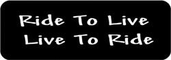 Ride to Live Live to Ride Biker Helmet Sticker