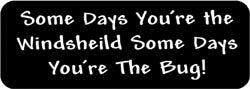 Some days you're the windsheild some days you're the bug! Biker Helmet Sticker