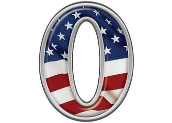 Reflective Number 0 with Flag