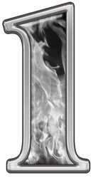 Reflective Number 1 with Inferno Gray Flames