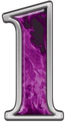 Reflective Number 1 with Inferno Purple Flames