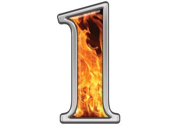 Reflective Number 1 with Inferno Flame