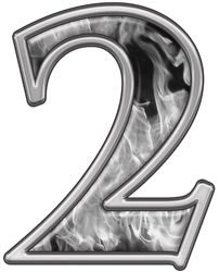 Reflective Number 2 with Inferno Gray Flames