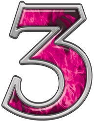 Reflective Number 3 with Inferno Pink Flames