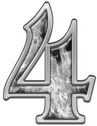 Reflective Number 4 with Inferno Gray Flames
