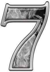 Reflective Number 7 with Inferno Gray Flames