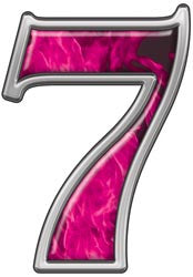 Reflective Number 7 with Inferno Pink Flames