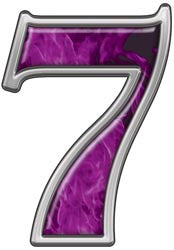 Reflective Number 7 with Inferno Purple Flames