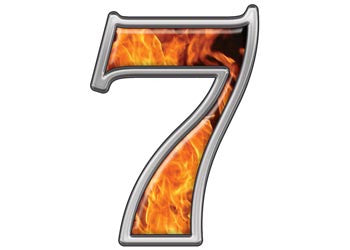 Reflective Number 7 with Inferno Flame