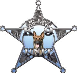 5 Point Sheriff Star K9 Unit Blue