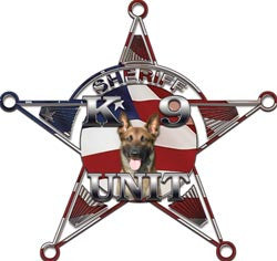 5 Point Sheriff Star K9 Unit American Flag