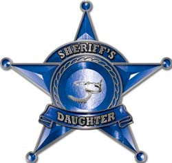 Law Enforcement 5 Point Star Badge Sheriff's Daughter Decal