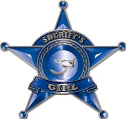 Law Enforcement 5 Point Star Badge Sheriff's Girl Decal