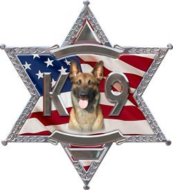 6 Point Star Police K9 Decal