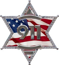 6 Point 911 Police Decal