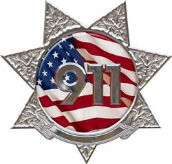 7 Point Star Police 911 Decal