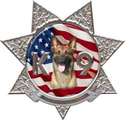 7 Point Star Police K9 Decal
