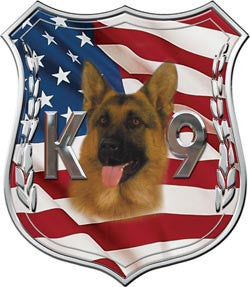 K9 Polce Dog Decal with Shepherd