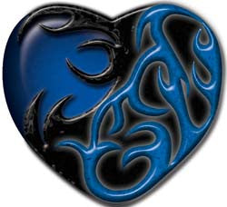 Tribal Heart in Blue